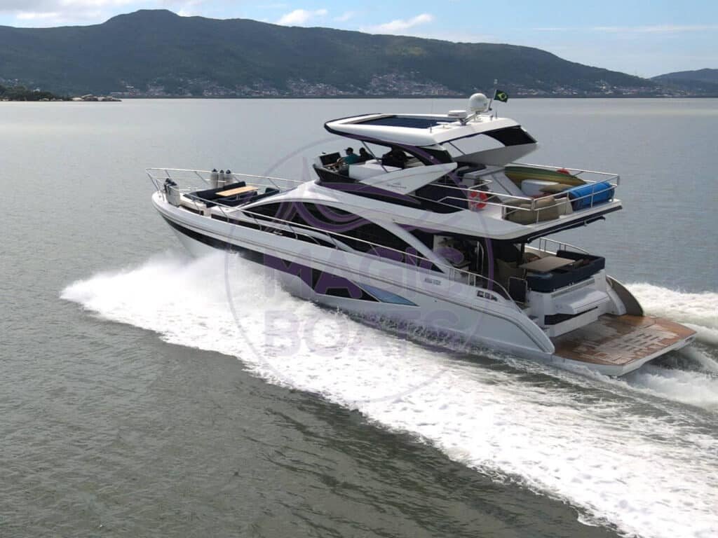 Intermarine 62 F27 - Magic Boats Aluguel de Lanchas - Aérea Popa BB