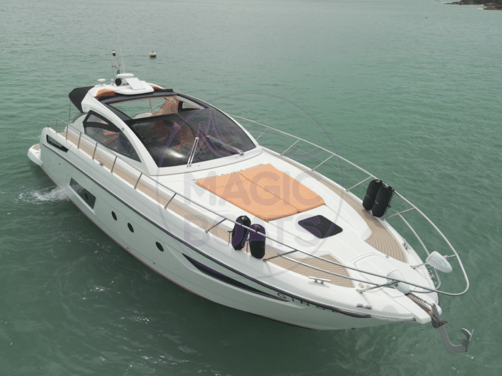 H18 - Azimut Atlantis 48 - Magic Boats Aluguel de Lanchas - Aérea Proa BE